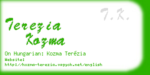 terezia kozma business card